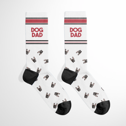 Personalized Retro Dog Dad Pet Face Socks