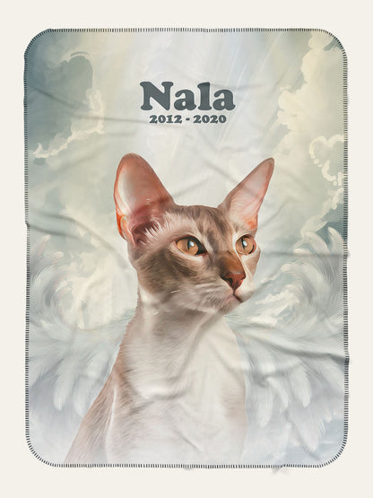 Angel Wings - Custom Memorial Pet Blanket