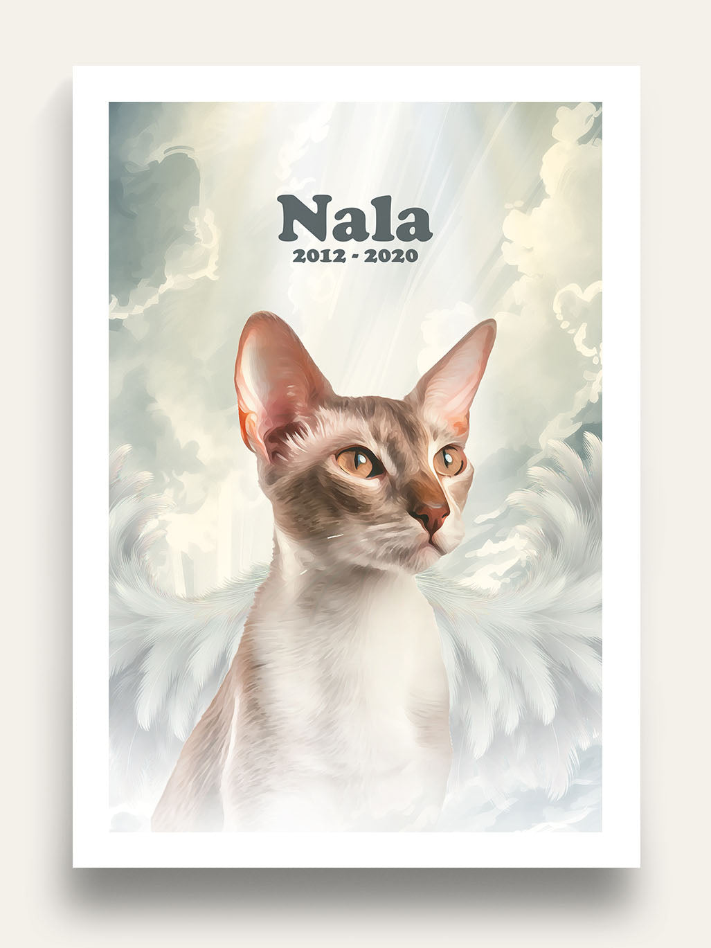 Angel Wings - Custom Memorial Pet Portrait