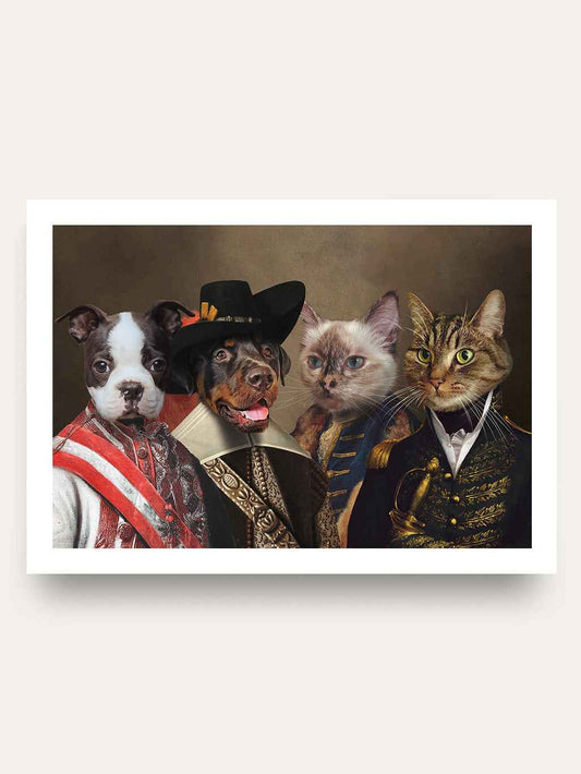 The Duke. Musketeer. Count & Commodore - Custom Pet Portrait