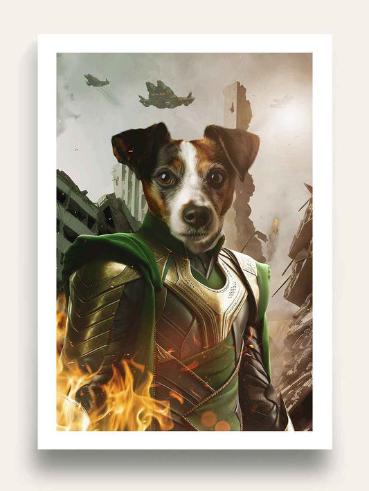 God of Mischeif - Custom Pet Portrait