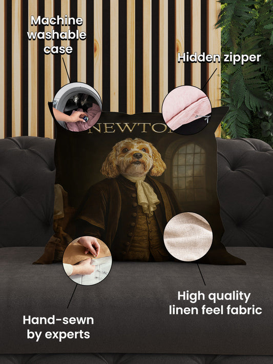 Isaac Newton - Custom Pet Cushion