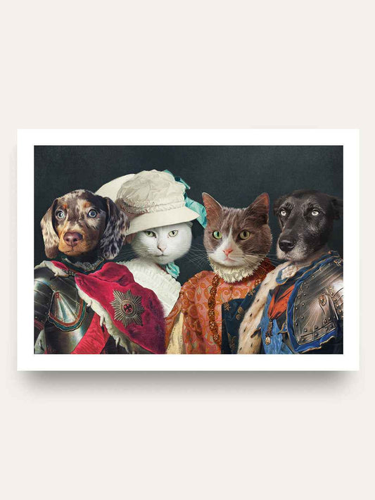 The Knight. My Fur Lady. The Duchess & Lord Protector - Custom Pet Portrait