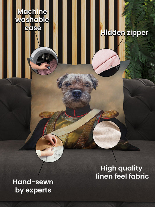 Lieutenant Paws - Custom Pet Cushion