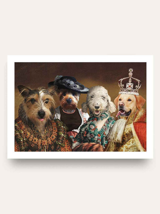 The Queen. Baroness. Flower Lady & King - Custom Pet Portrait