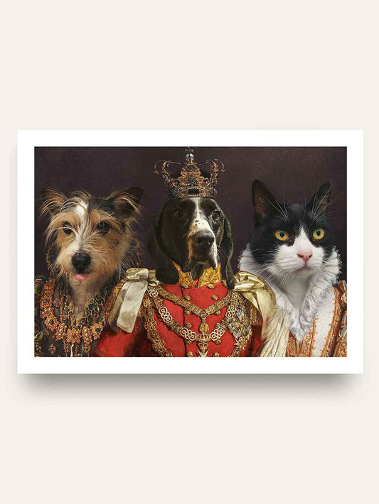 The Queen. Prince & Princess - Custom Pet Portrait
