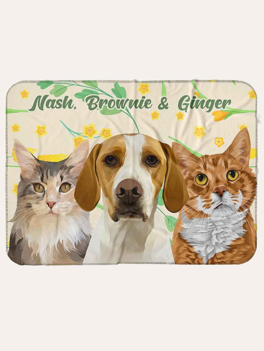 Spring (3 Pets) - Custom Pet Blanket