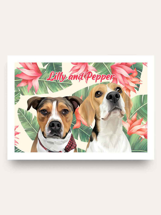 Summer (2 Pets) - Custom Pet Portrait