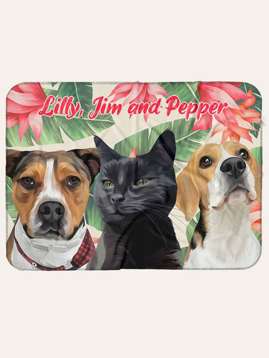 Summer (3 Pets) - Custom Pet Blanket