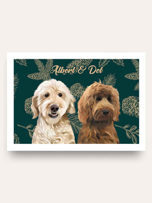 Winter (2 Pets) - Custom Pet Portrait
