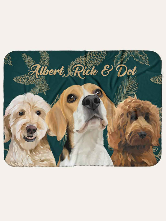 Winter (3 Pets) - Custom Pet Blanket