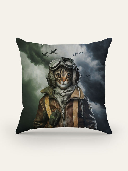 Spitfire Pilot - Custom Pet Cushion