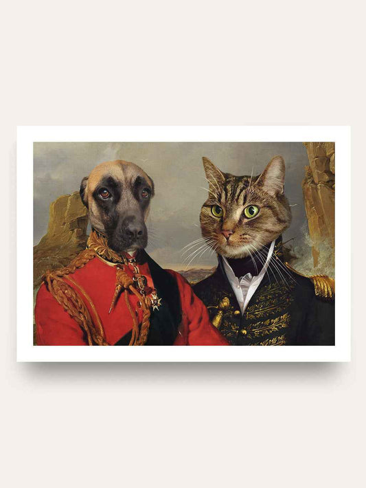 The Ambassador & The Commodore - Custom Pet Portrait
