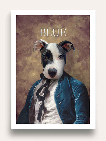 The Blue Boy - Custom Vintage Pet Portrait