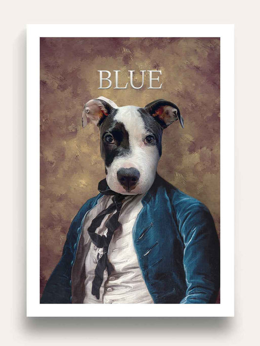 The Blue Boy - Custom Vintage Pet Portrait