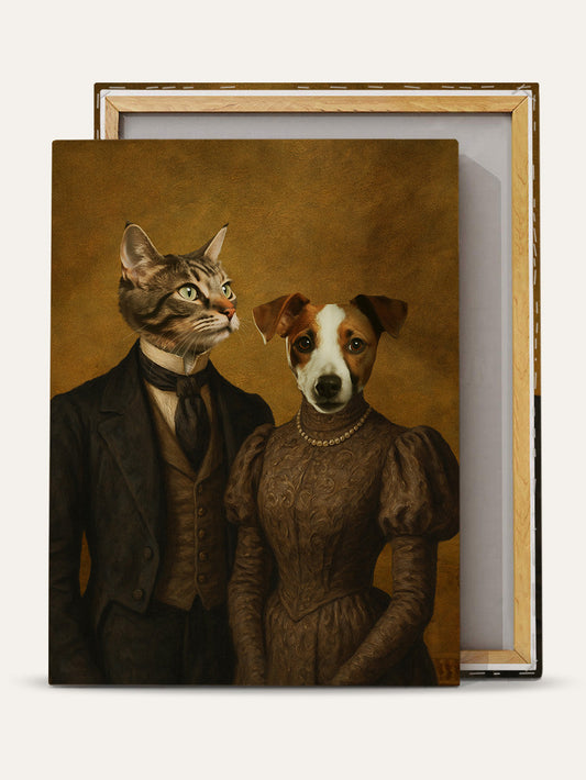 The Victorian Couple - Custom Pet Canvas