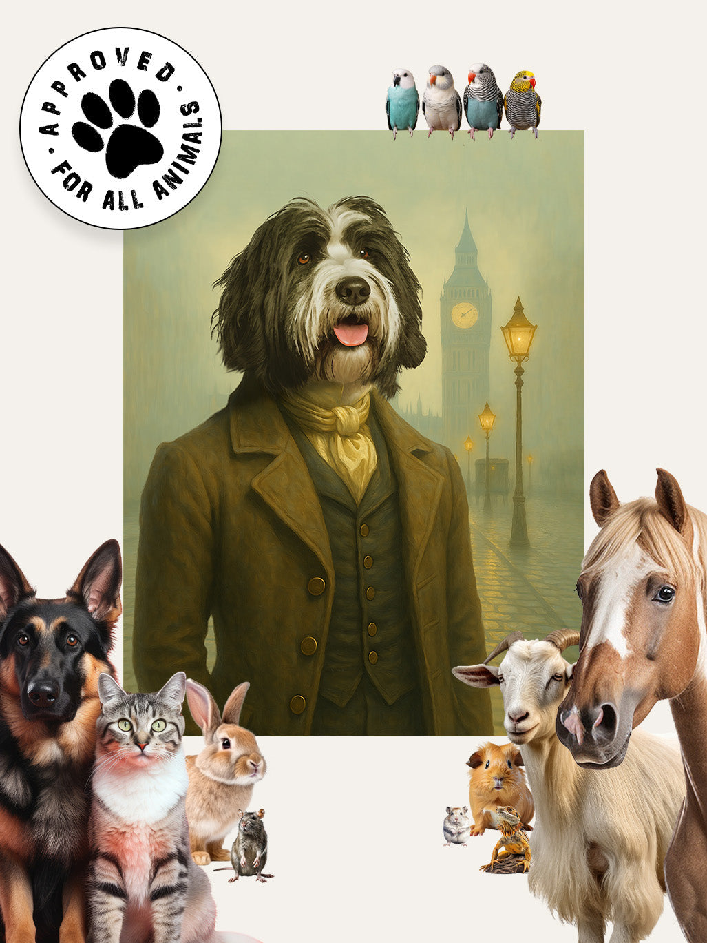 The Victorian Gentleman - Custom Pet Cushion