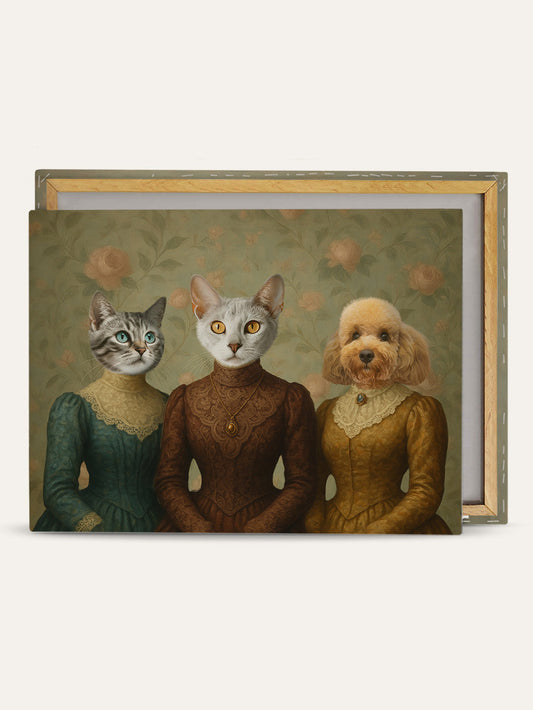 The Victorian Sisters - Custom Pet Canvas