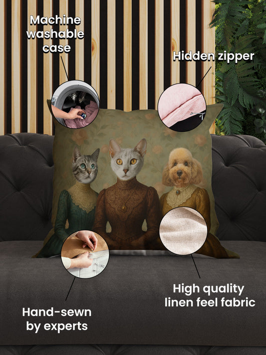 The Victorian Sisters - Custom Pet Cushion