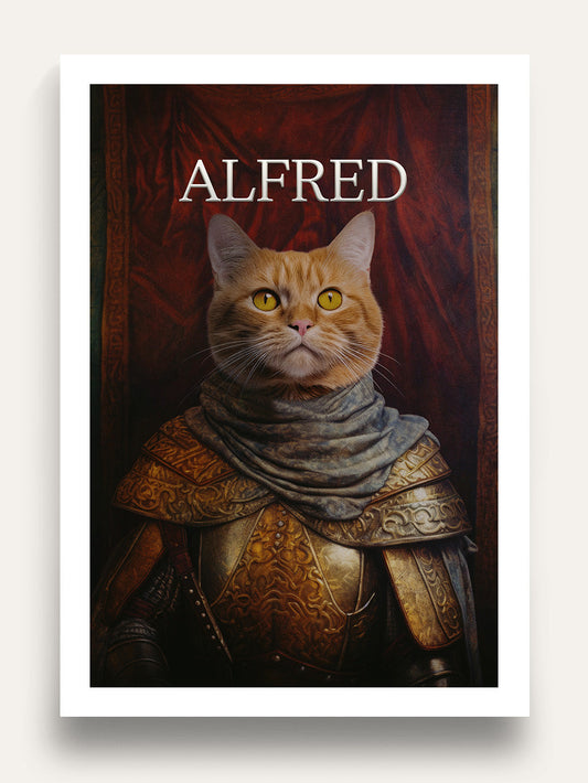 The Warrior King - Custom Pet Portrait
