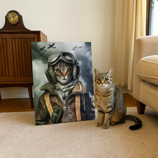Spitfire Pilot – Custom Pet Canvas