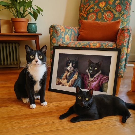 The Count & The Countess  – Custom Vintage Pet Portrait