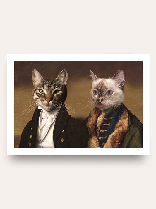 The Baron & The Count  – Custom Vintage Pet Portrait
