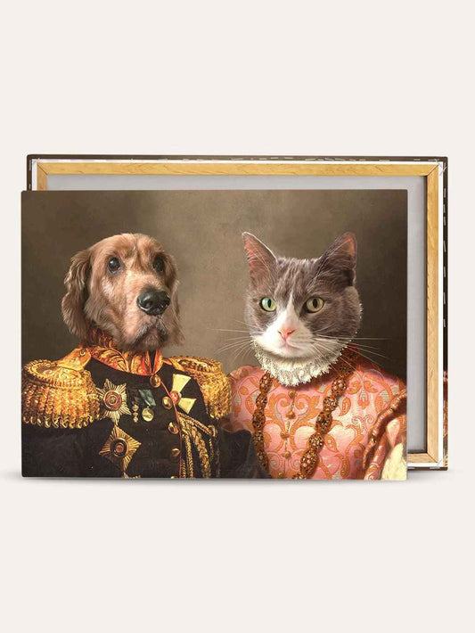 The General & The Duchess – Custom Vintage Pet Canvas