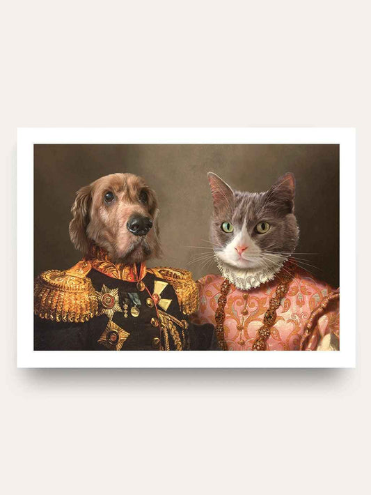 The General & The Duchess  – Custom Vintage Pet Portrait