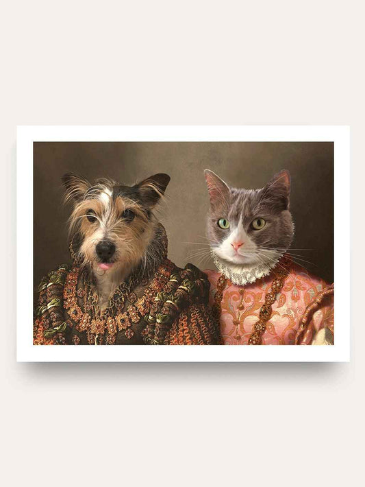 The Queen & The Duchess  – Custom Vintage Pet Portrait