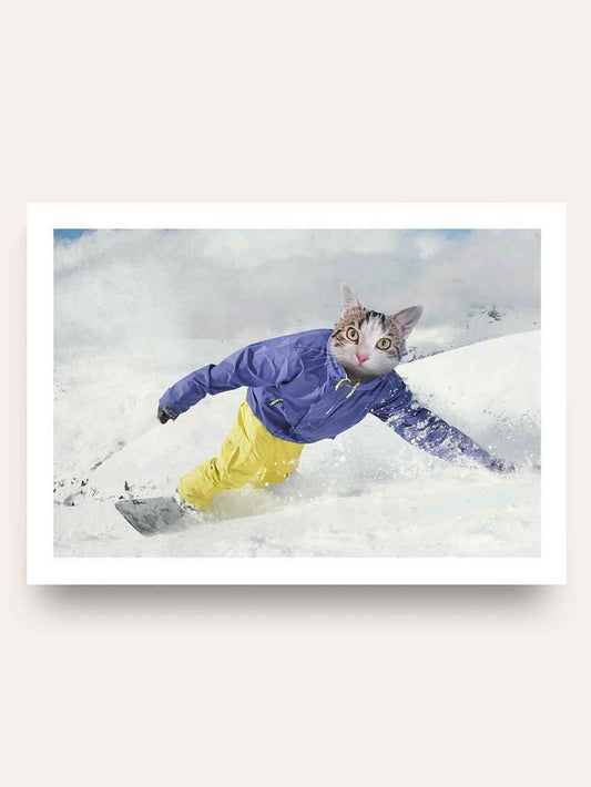 The Snowboarder - Custom Pet Portrait